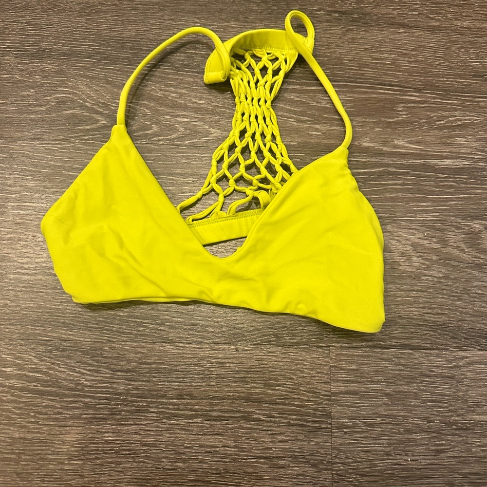 Mikoh neon yellow bikini top